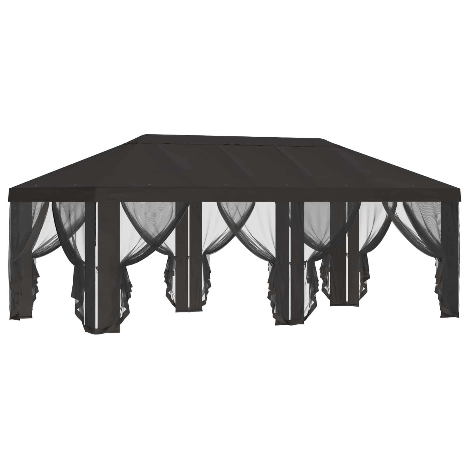 Gazebo Hoes met Zijwanden Antracietkleurig 600,5 x 300,5 cm image 4
