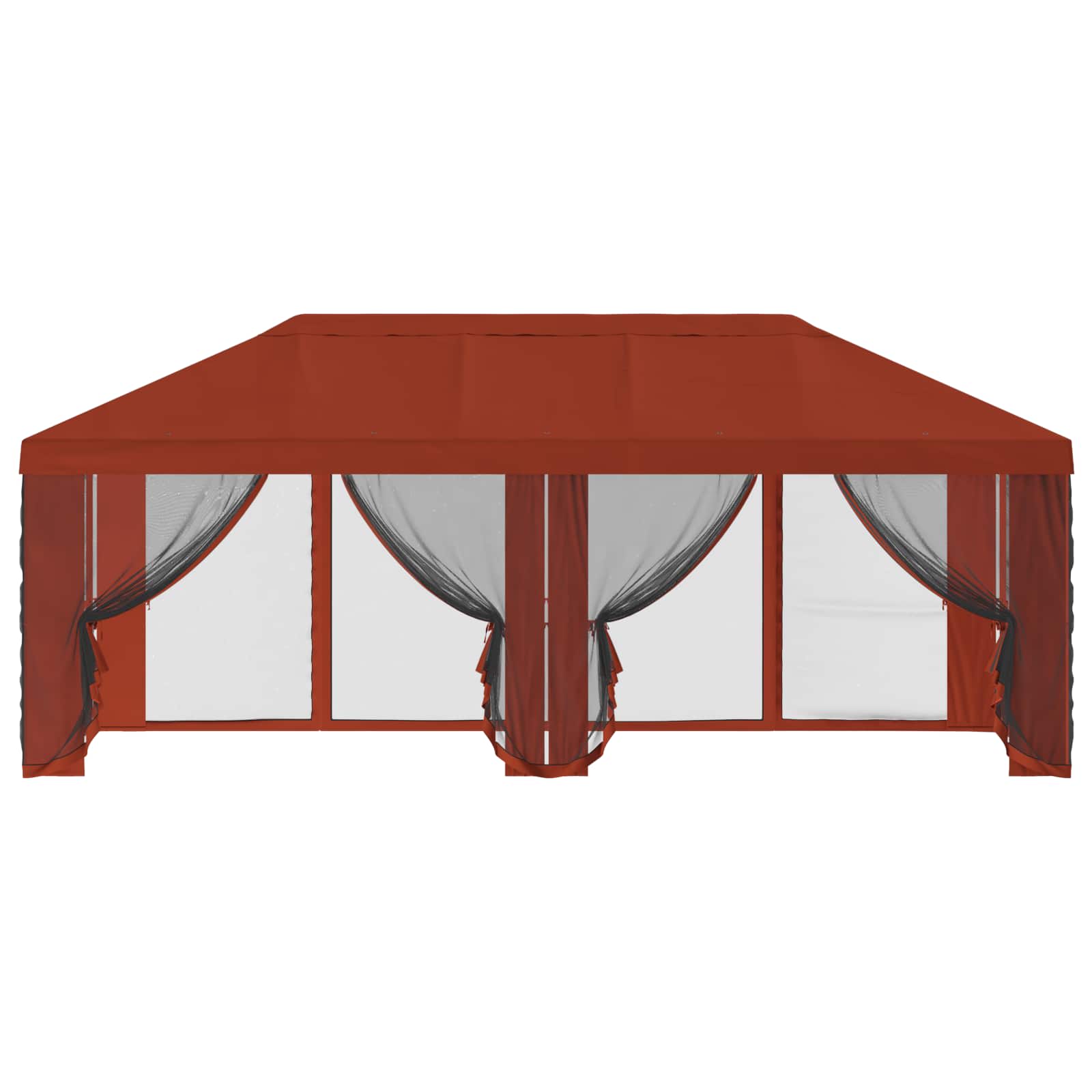 Gazebo Hoes met Zijwanden Terracotta 600,5 x 300,5 cm Polyester image 5