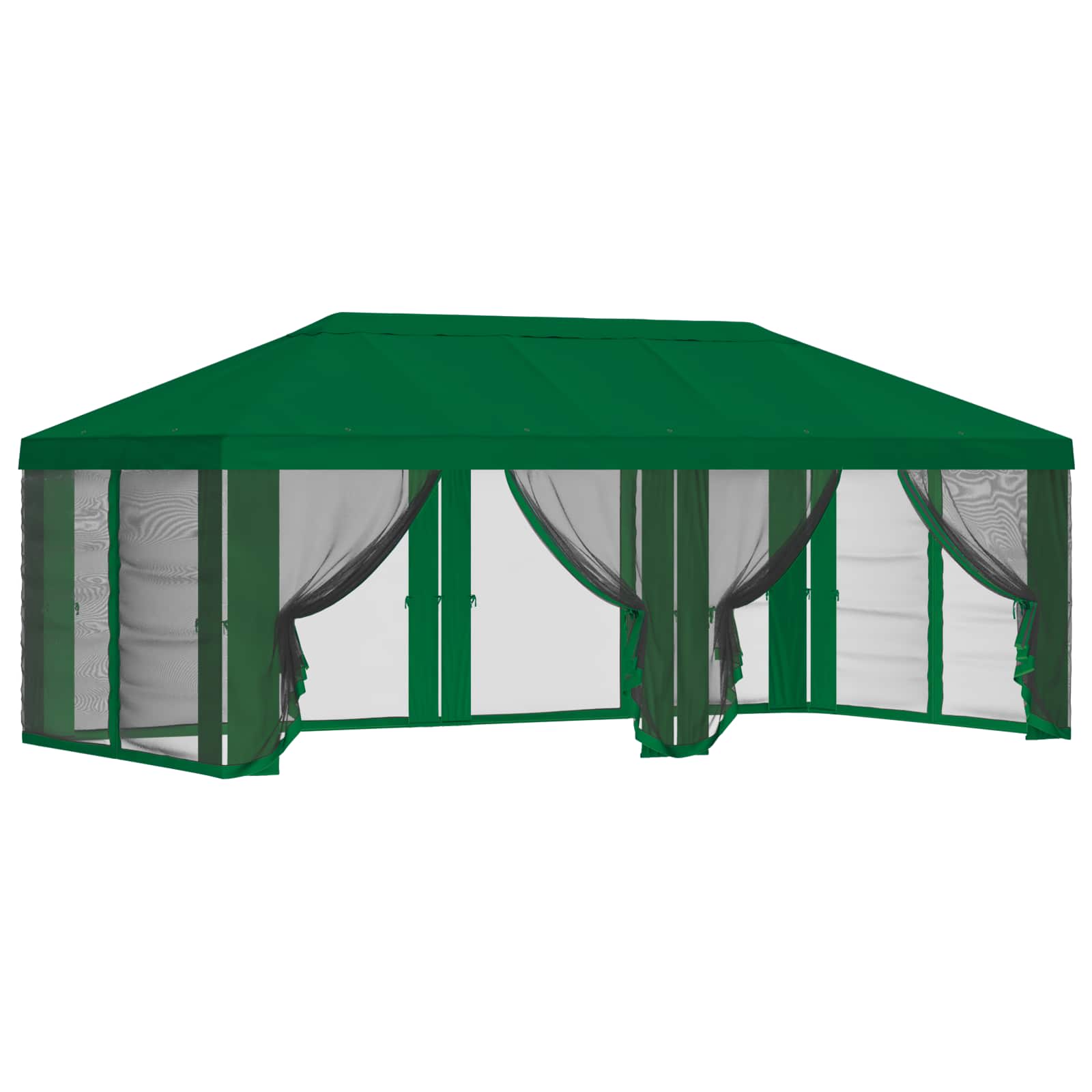 Gazebo Hoes met Zijwanden Groen 600,5 x 300,5 cm Polyester image 2