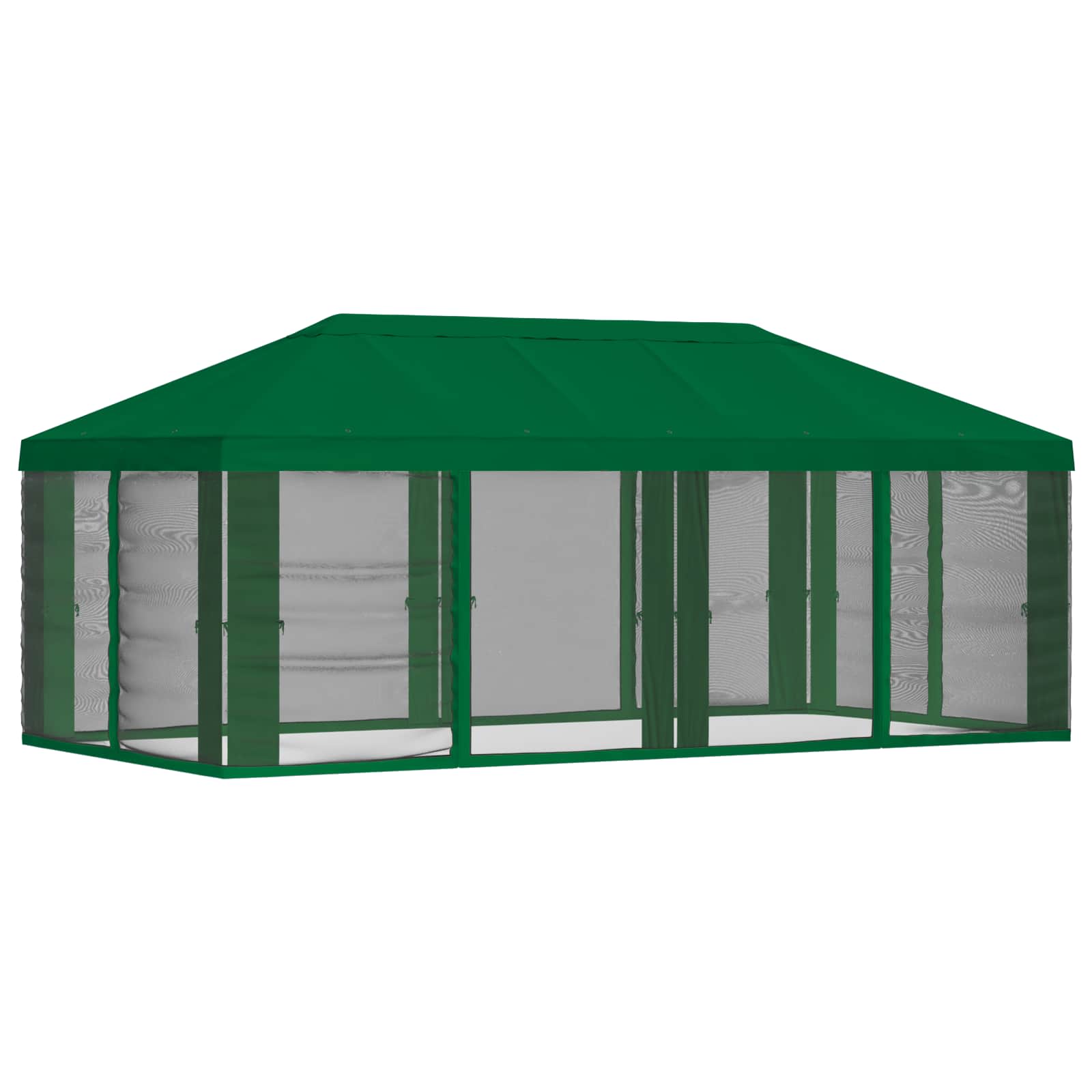 Gazebo Hoes met Zijwanden Groen 600,5 x 300,5 cm Polyester image 3