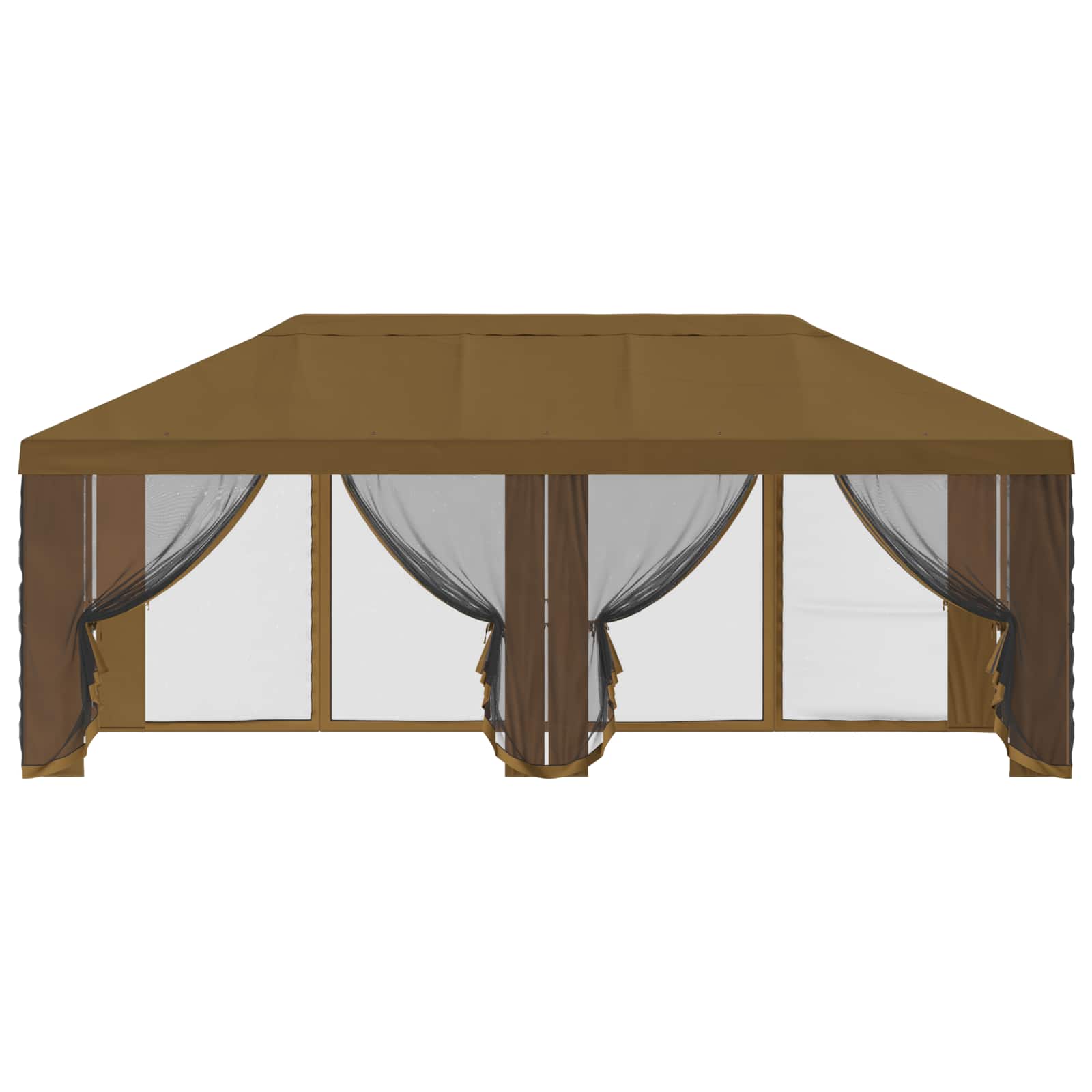 Gazebo Hoes met Zijwanden Taupe 600,5 x 300,5 cm Polyester image 5