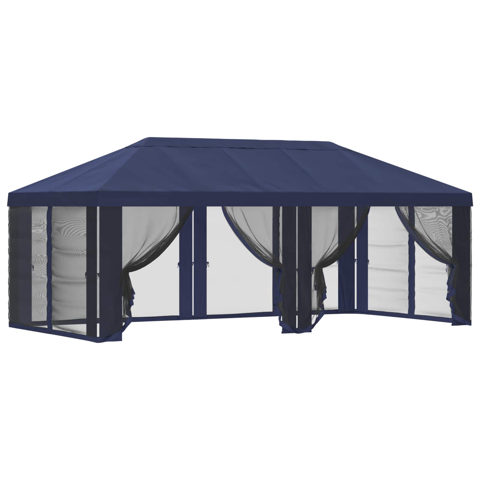 Gazebo Hoes met Zijwanden Blauw 600,5 x 300,5 cm Polyester image 2