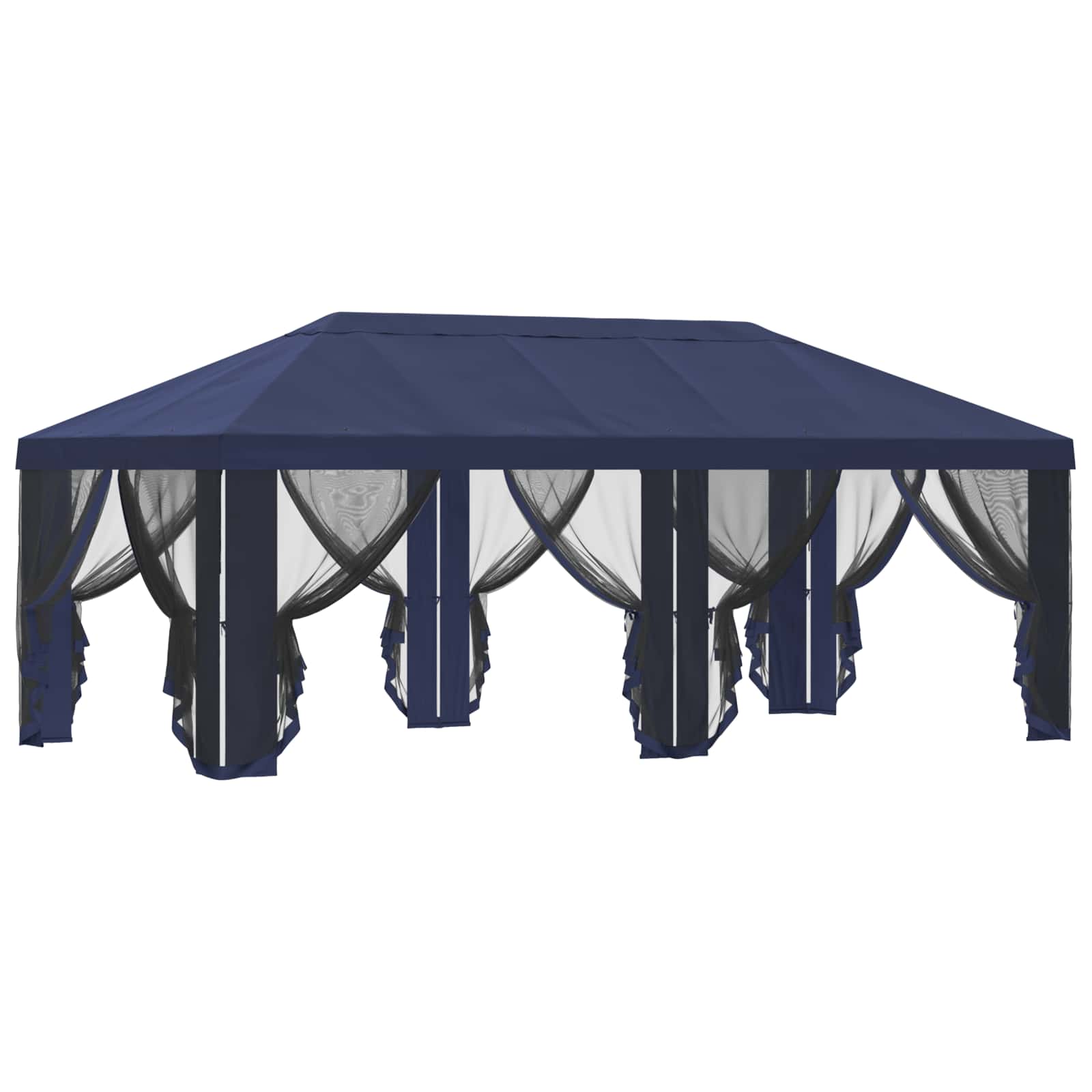 Gazebo Hoes met Zijwanden Blauw 600,5 x 300,5 cm Polyester image 4