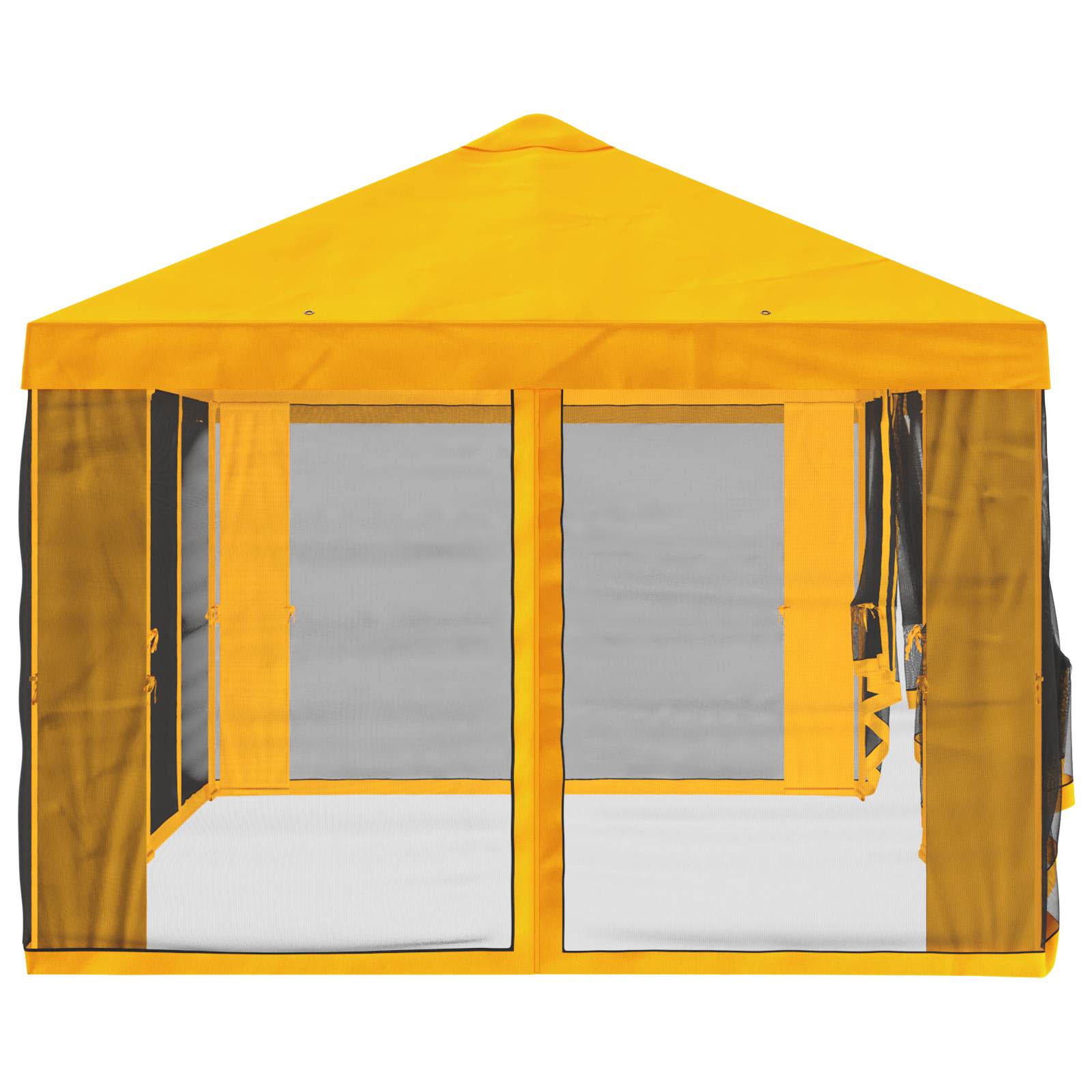 Gazebo Hoes met Zijwanden Geel 600,5 x 300,5 cm Polyester image 6
