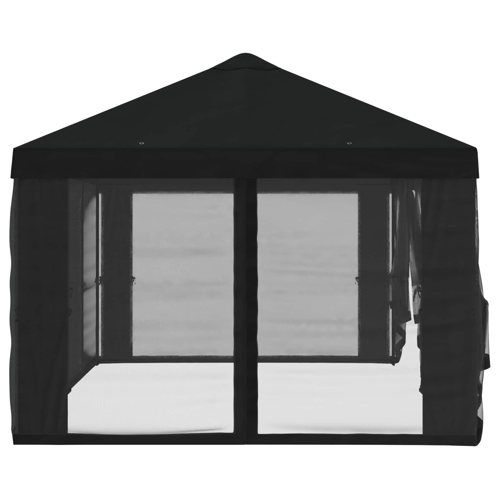 Gazebo Hoes met Zijwanden Zwart 600,5 x 300,5 cm Polyester image 6