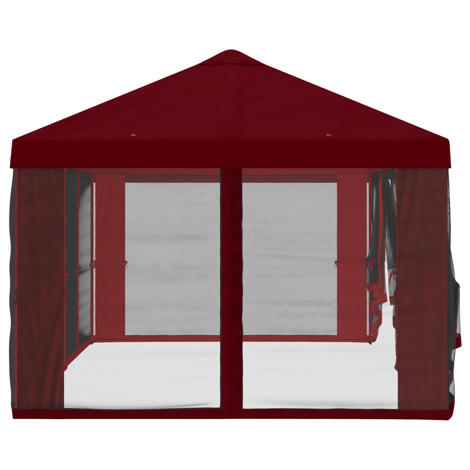 Gazebo Hoes met Zijwanden Bordeauxrood 600,5 x 300,5 cm image 6