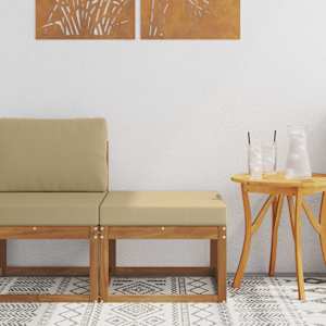 Zunanji puf Masiven les akacije Naravna