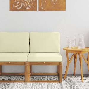 Srednji zunanji kavč Masiven les akacije