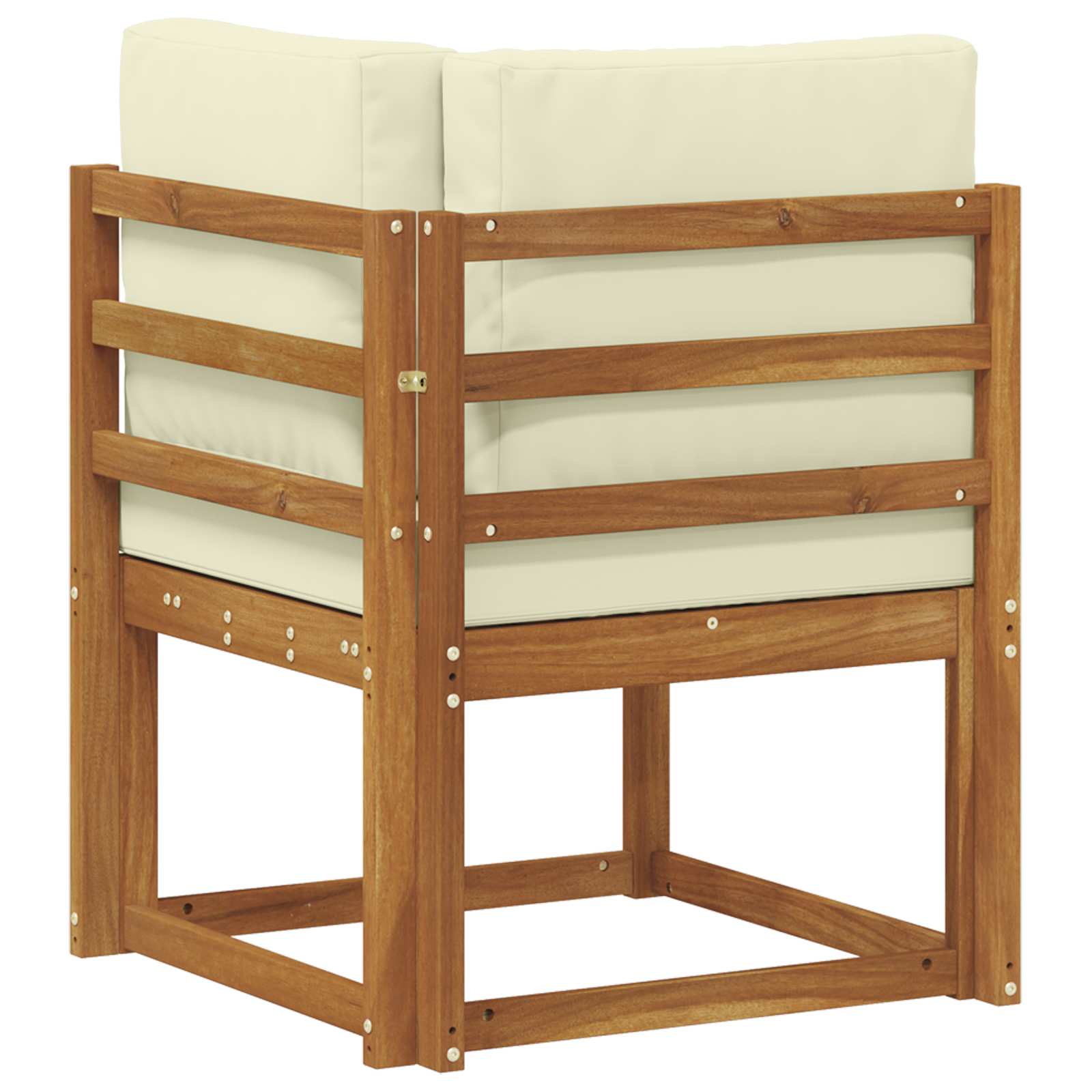 Zunanja kotna sedežna garnitura Masiven les akacije Naravna - slika 5