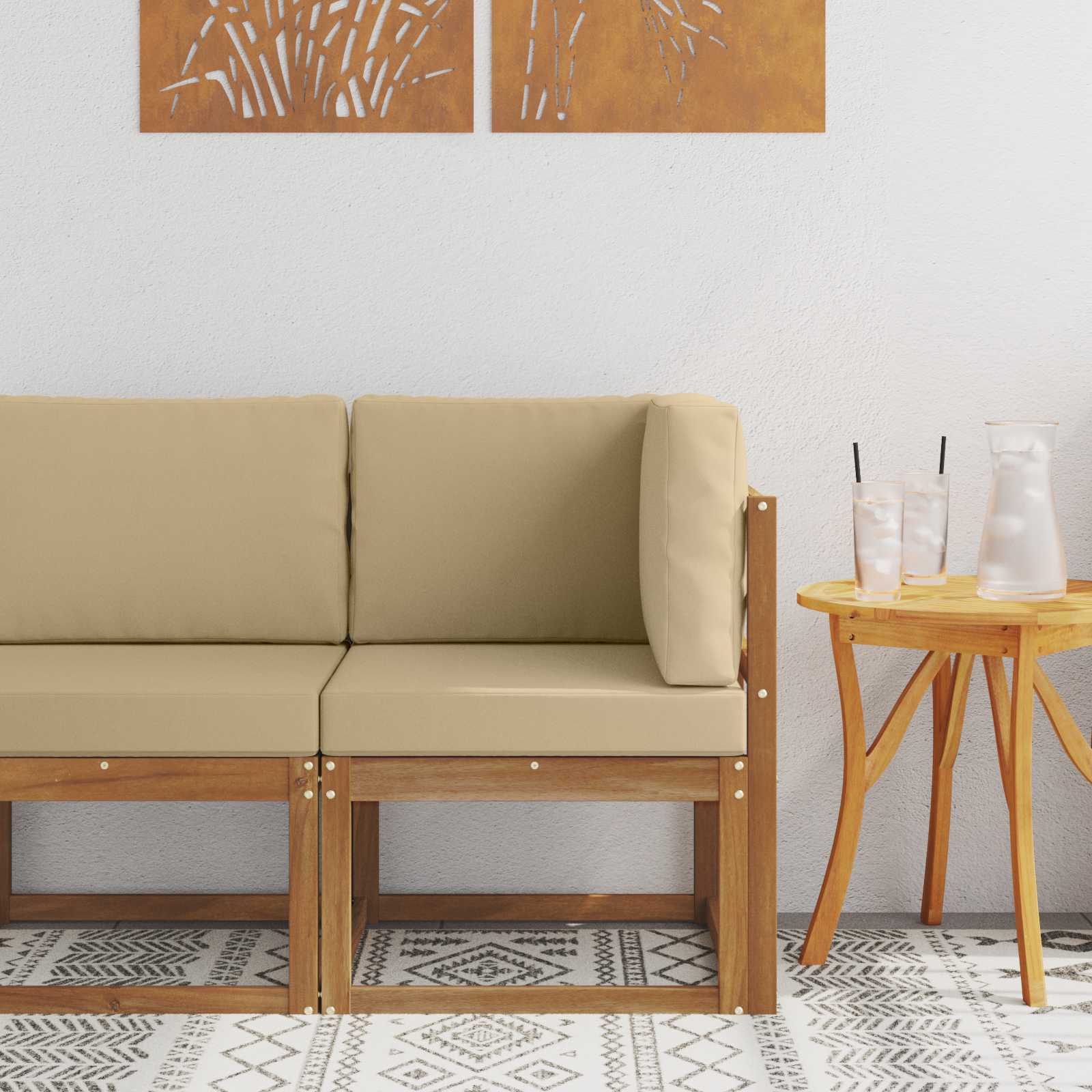 vidaXL Outdoor Ecksofa Massivholz Akazie