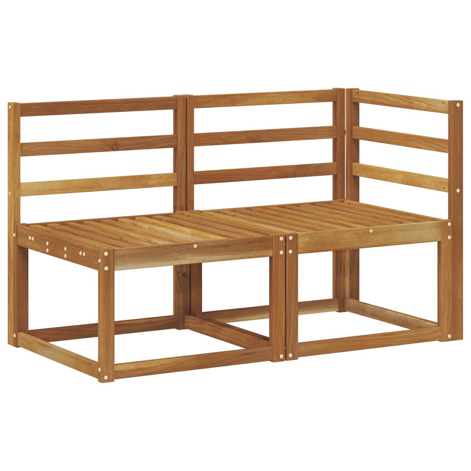 Outdoor Midden- en Hoeksalon 2 Stuk Naturel Massief Acaciahout image 2