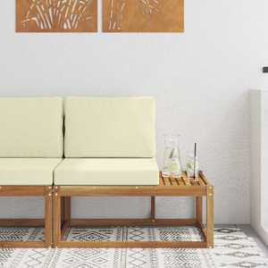 Zunanji končni kavč Naravna 91 x 63 x 73 cm Masiven les akacije