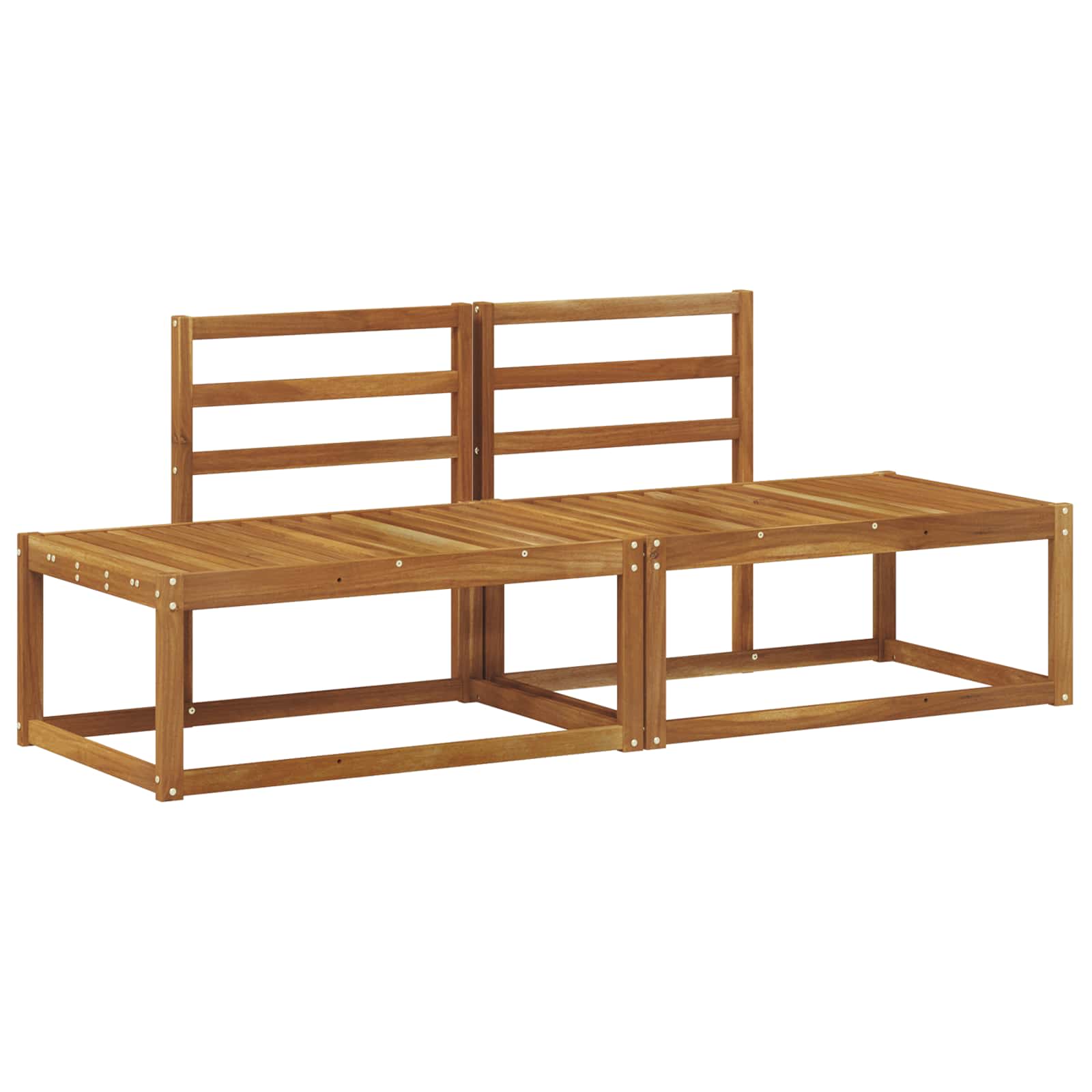 Zunanji končni kavč 2 Kos Naravna 182,5 x 63 x 73 cm - slika 2