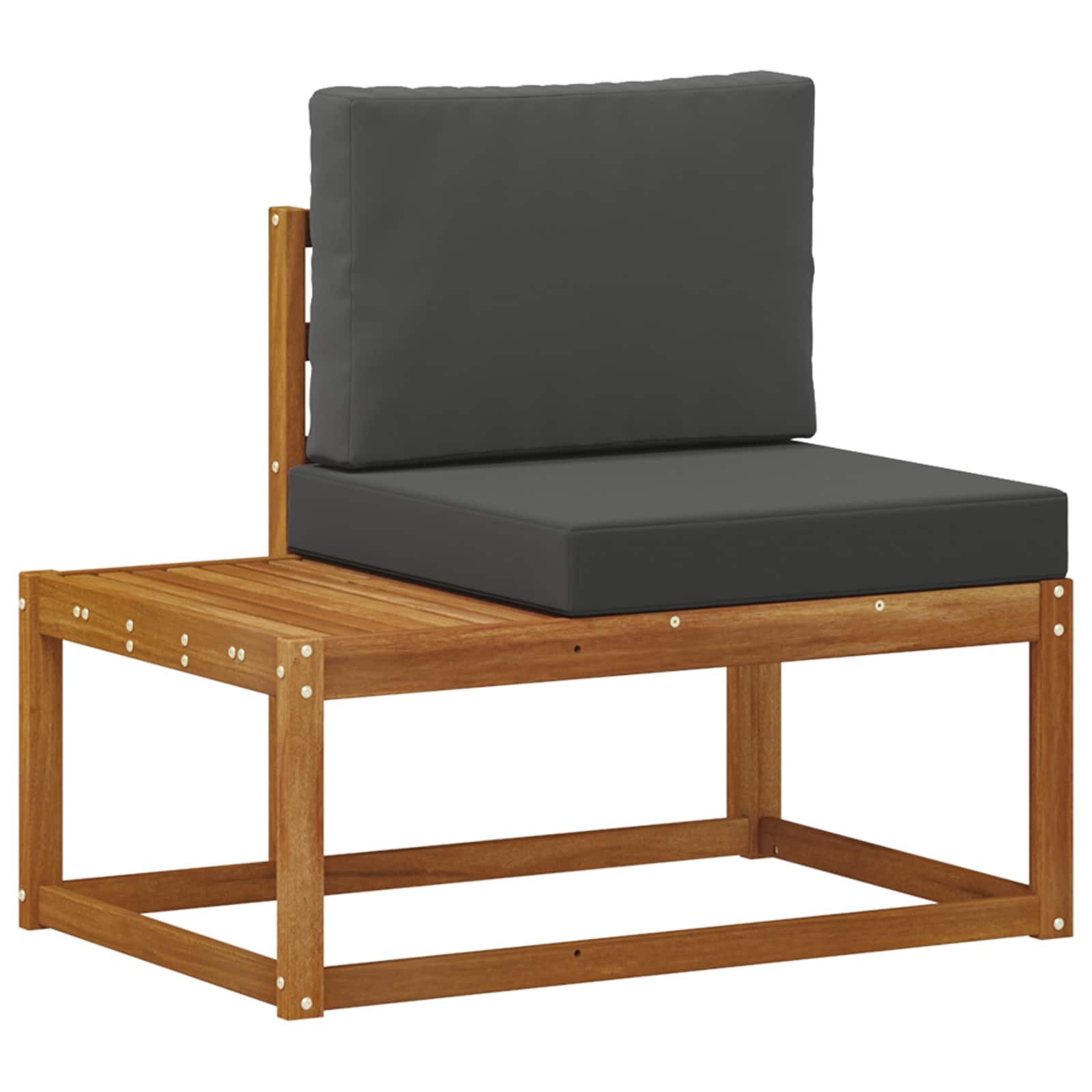 Zunanji končni kavč z blazino 2 Kos Naravna in antracitna - slika 4