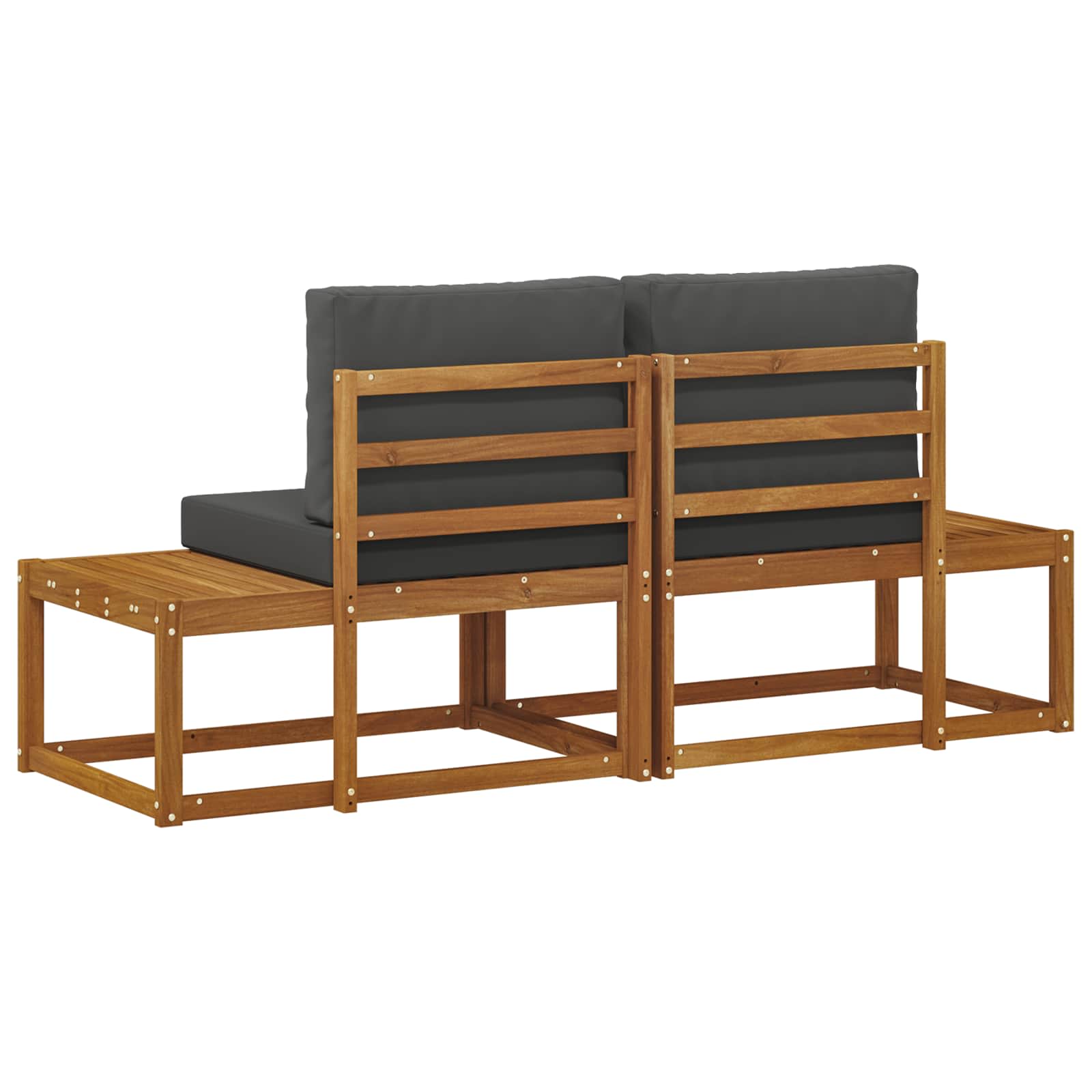 Zunanji končni kavč z blazino 2 Kos Naravna in antracitna - slika 7