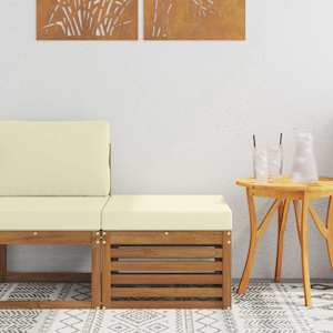 Zunanji puf Masiven les akacije Naravna