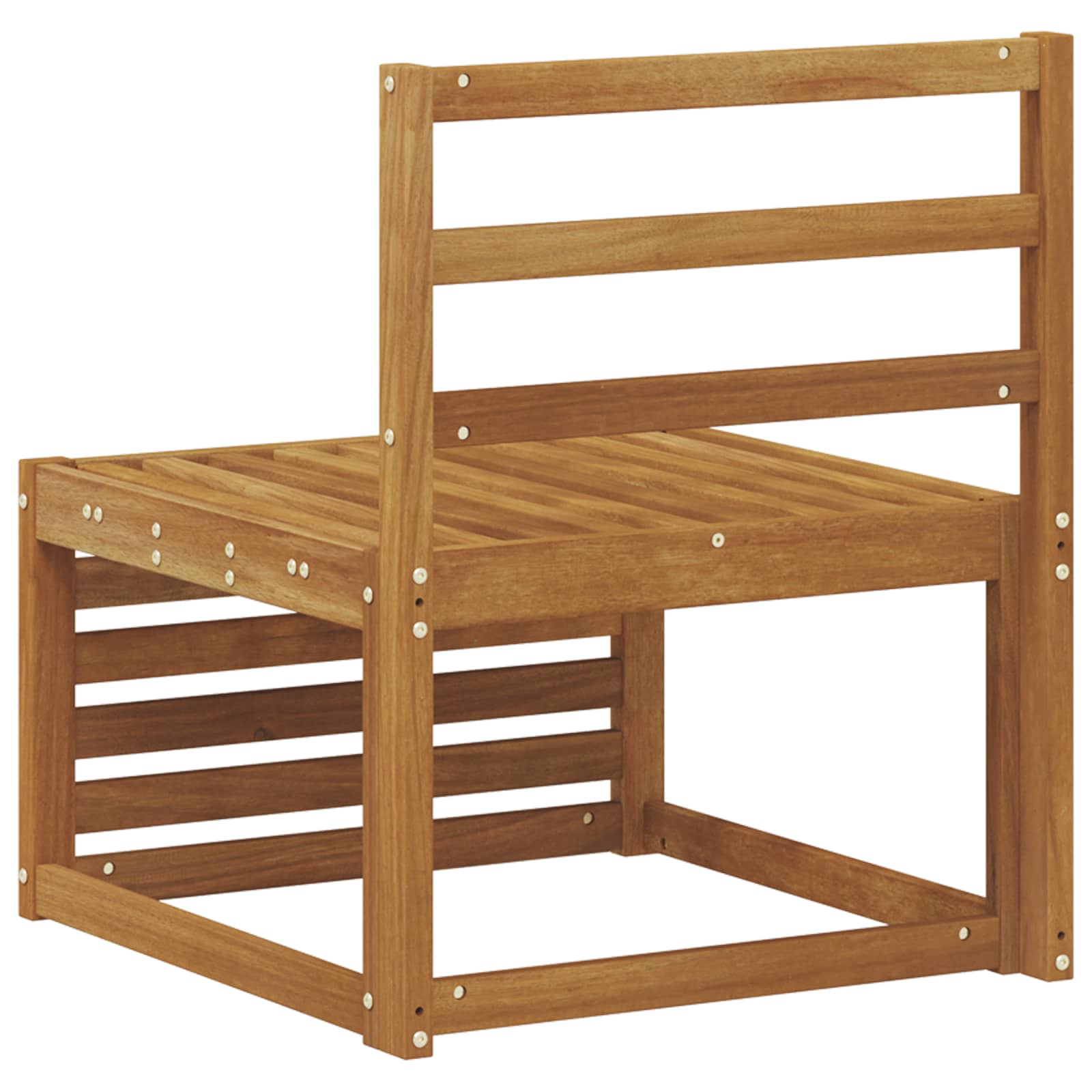 Srednji zunanji kavč Masiven les akacije Naravna - slika 5