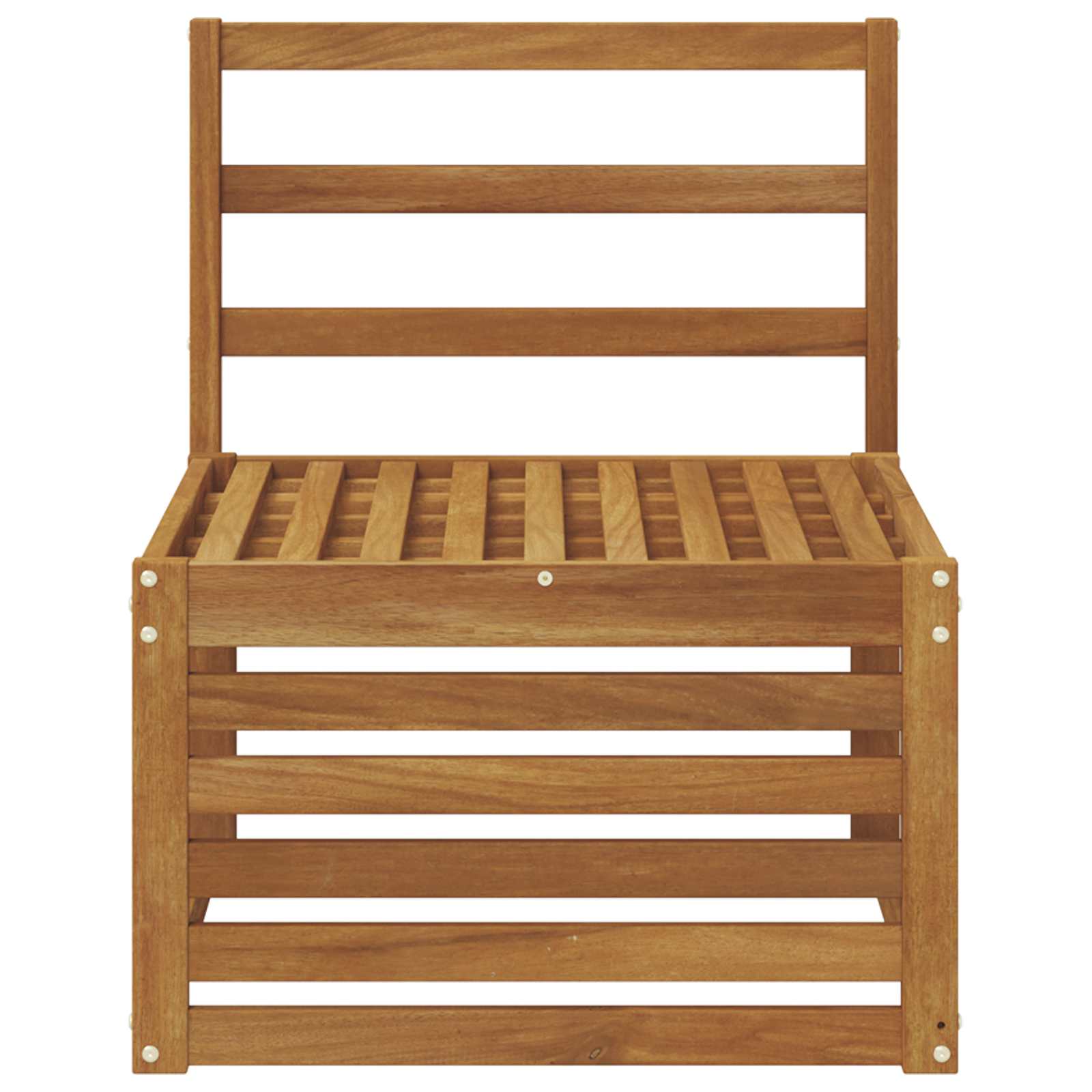 Srednji zunanji kavč Masiven les akacije Naravna - slika 3