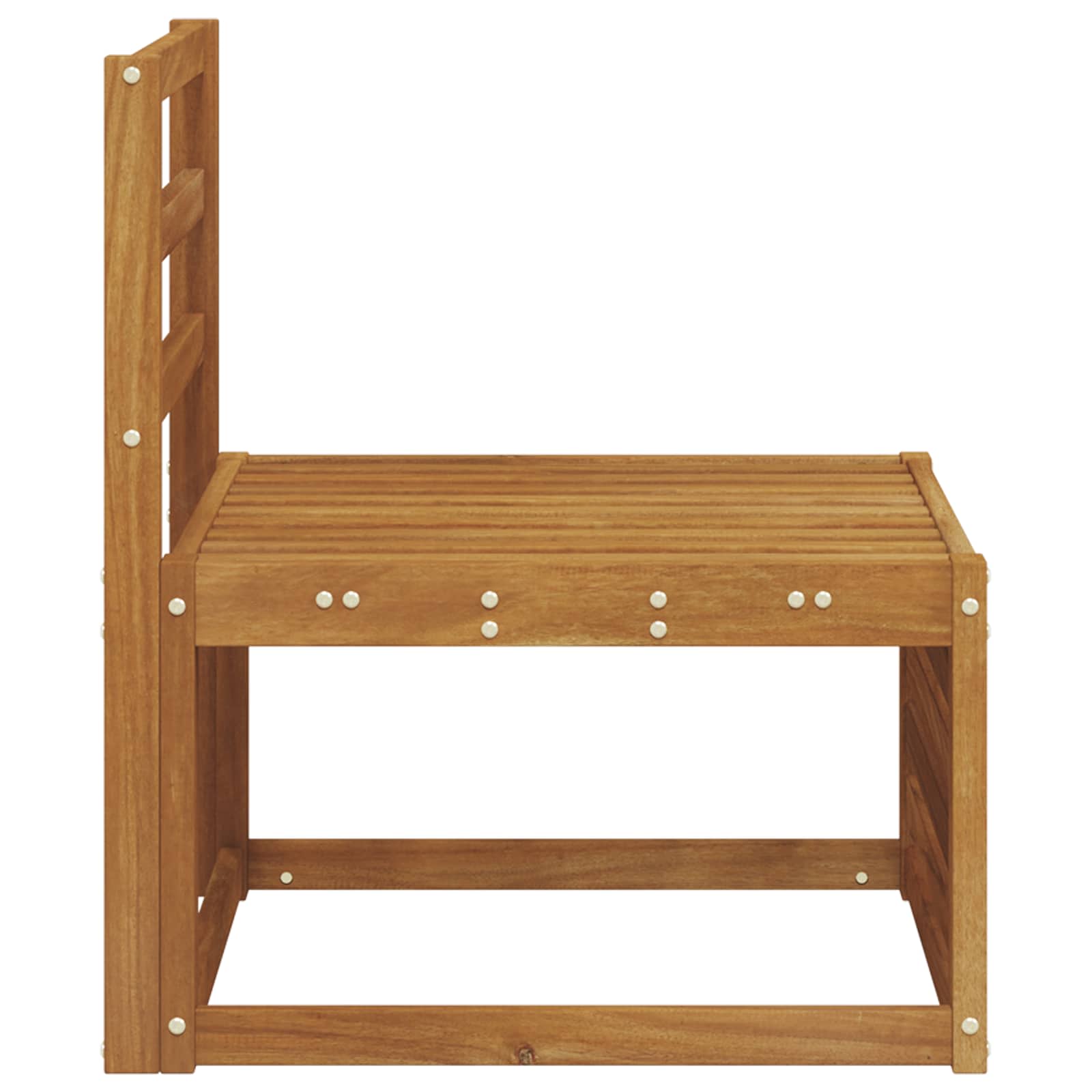 Srednji zunanji kavč Masiven les akacije Naravna - slika 4