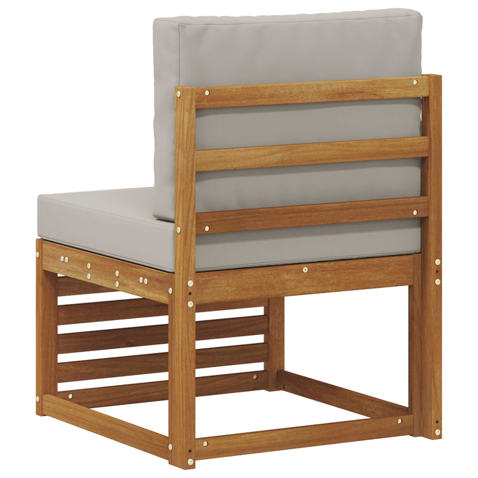 Srednji zunanji kavč Masiven les akacije Naravna - slika 5