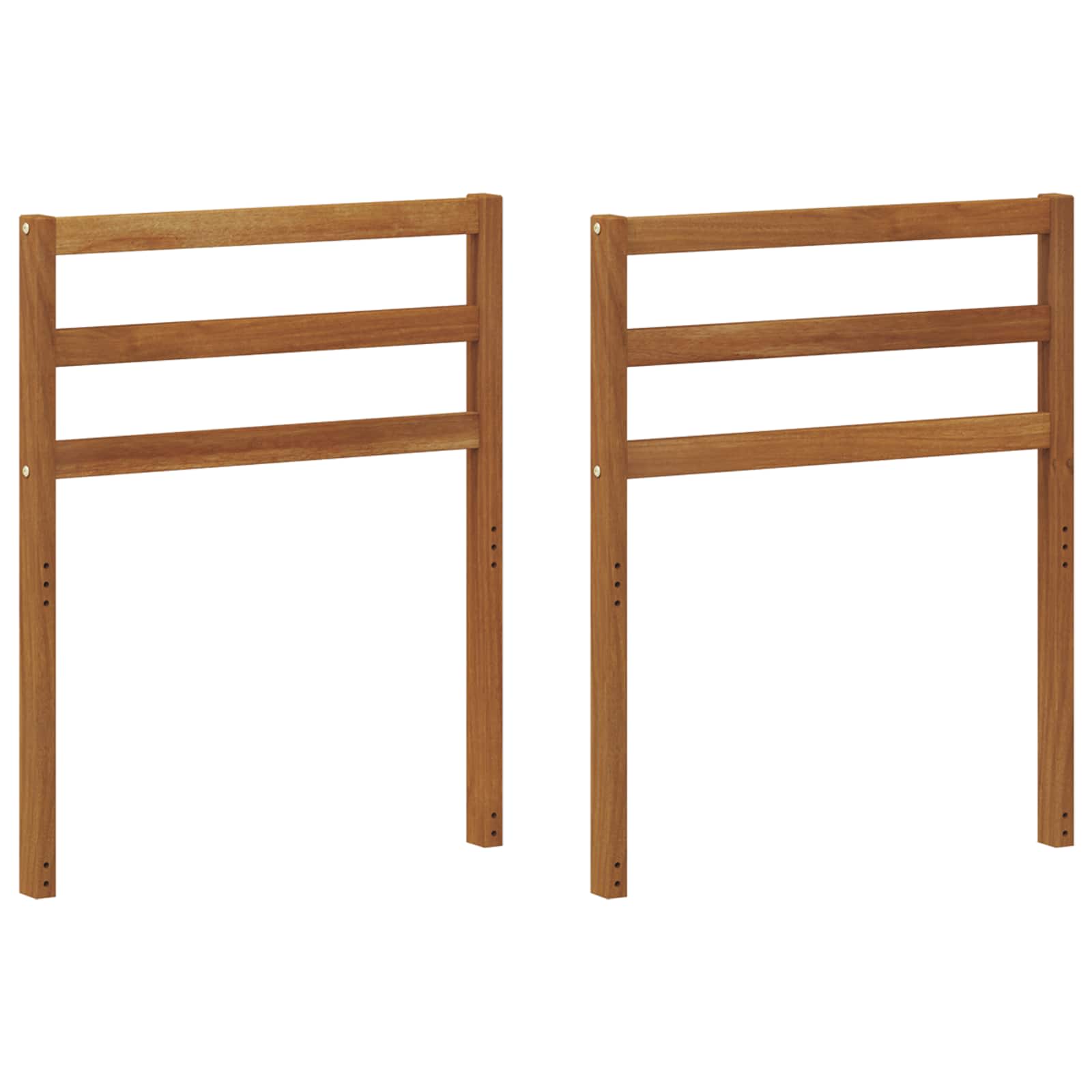 Armleuning 2 pcs Naturel 59 x 4 x 73 cm Massief Acaciahout image 2