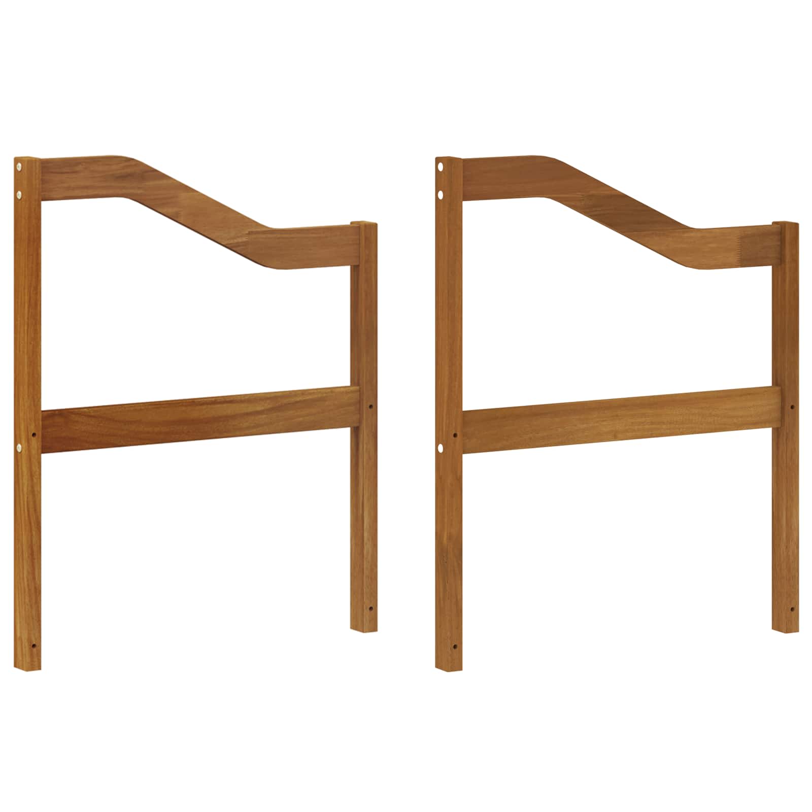 Armleuning 2 pcs Naturel 59 x 4 x 73 cm Massief Acaciahout image 2