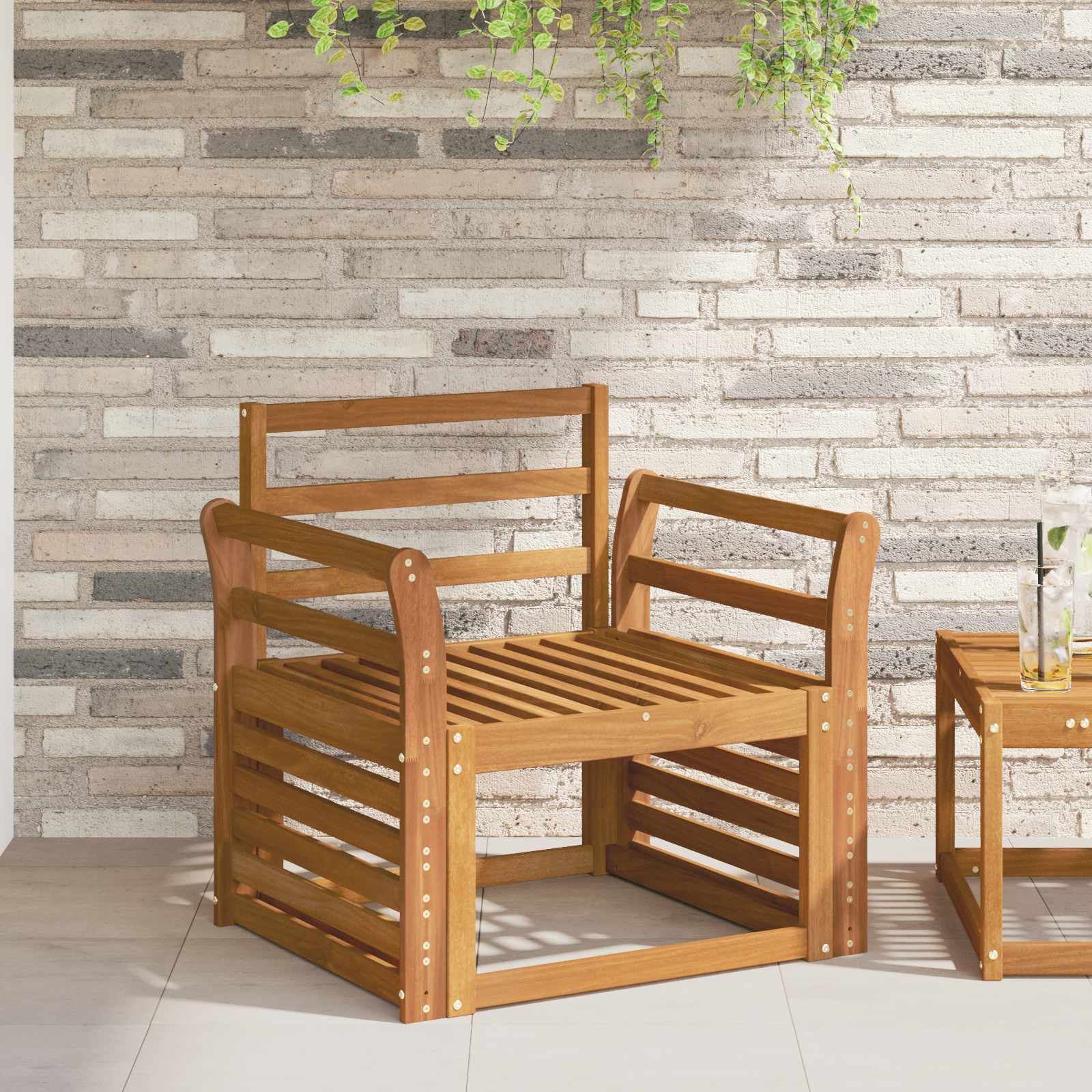 Käsinoja 2 pcs Luonnollinen 58,5 x 8 x 60 cm Tiheä akasiapuu