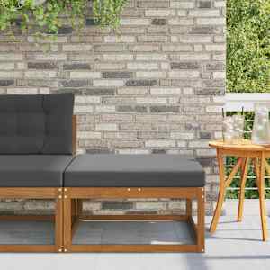 Zunanji puf Masiven les akacije Naravna