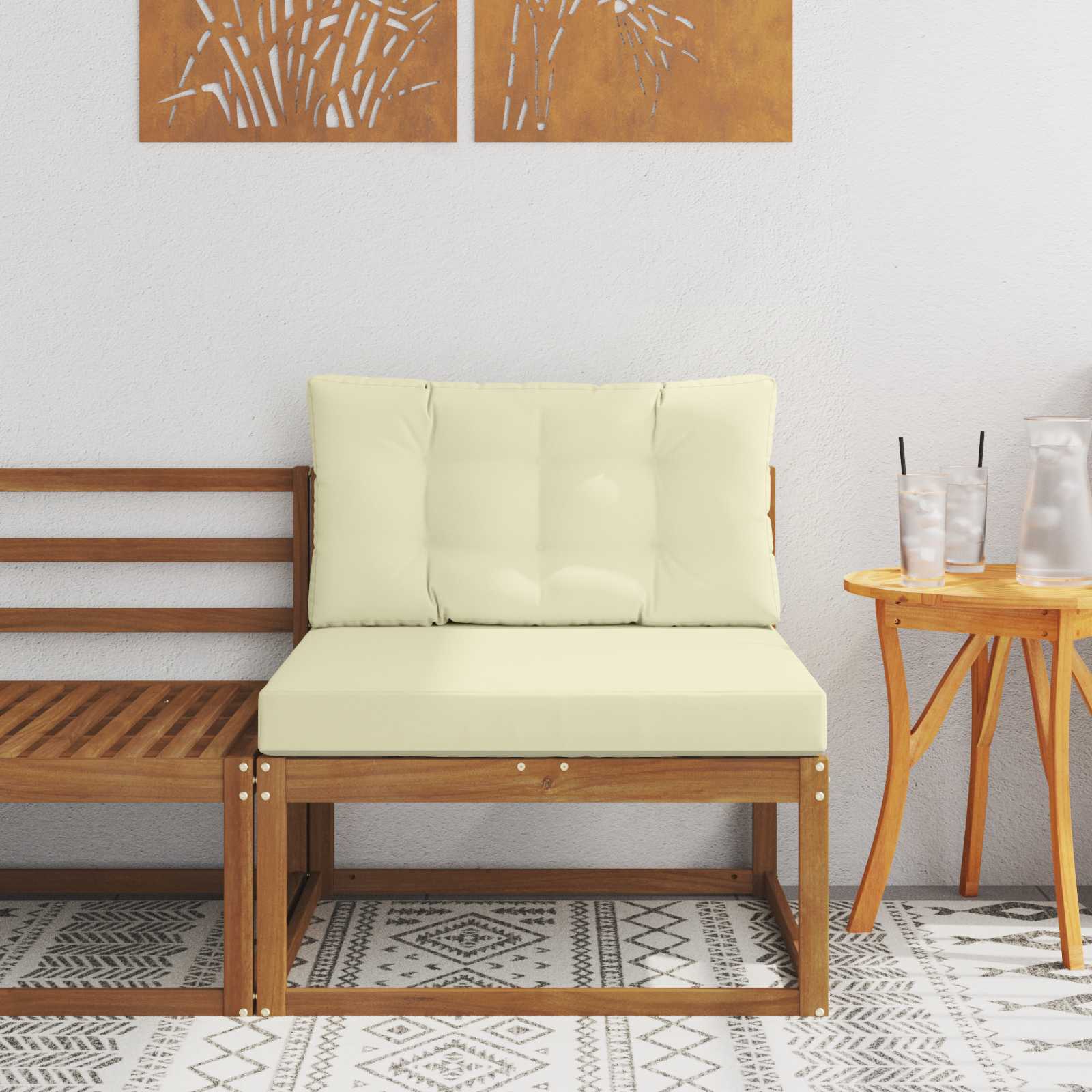 Buiten Midden Sofa Massief Acaciahout Naturel image 1