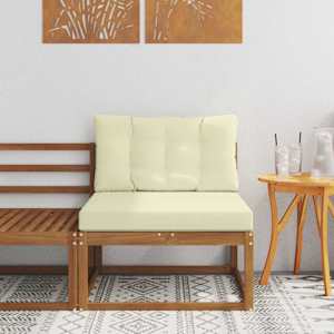 Srednji zunanji kavč Masiven les akacije Naravna