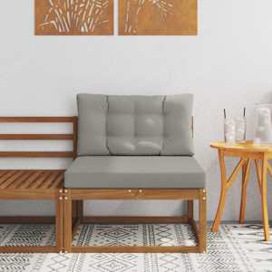 Srednji zunanji kavč Masiven les akacije Naravna