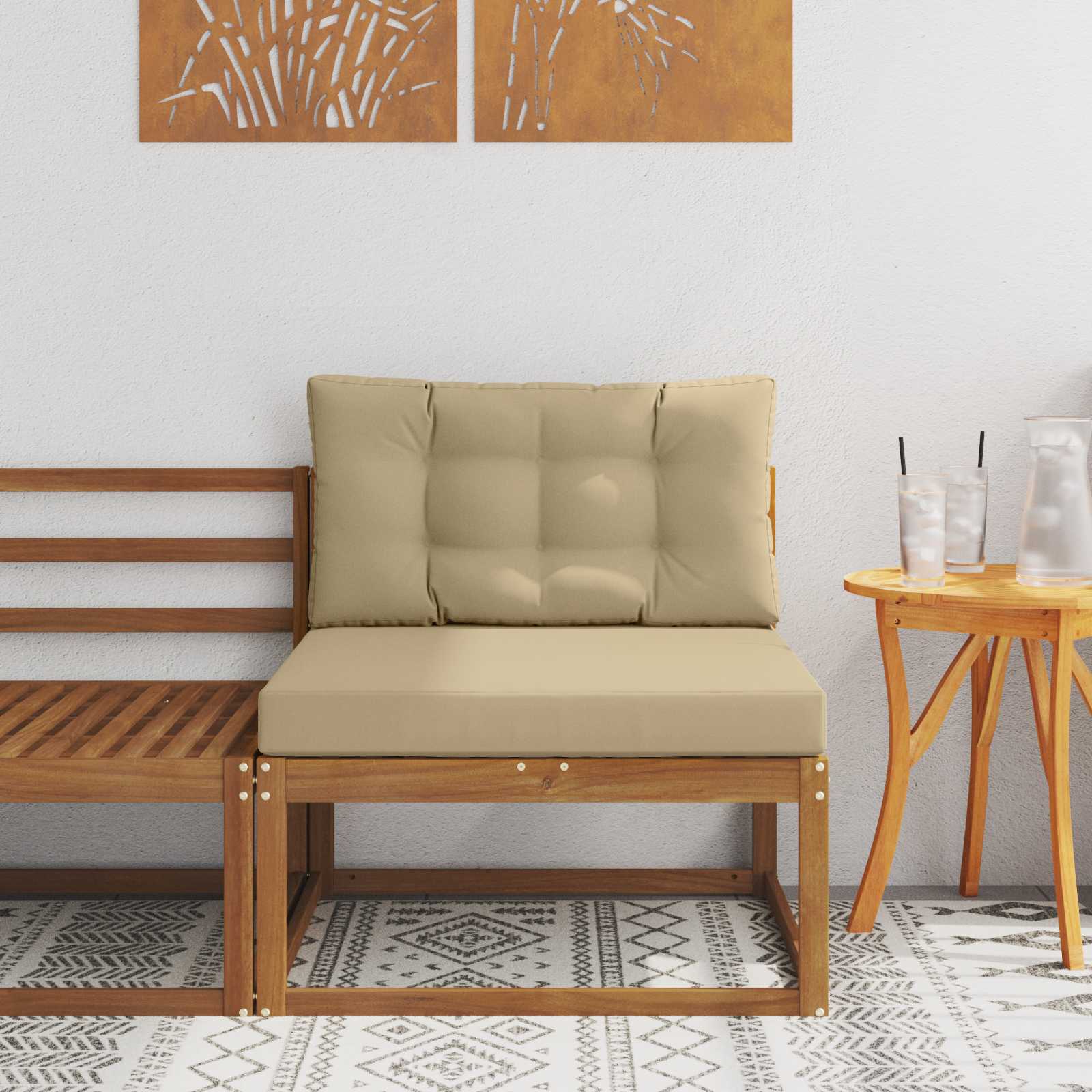 Buiten Midden Sofa Massief Acaciahout Naturel image 1