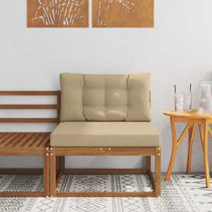 Srednji zunanji kavč Masiven les akacije Naravna