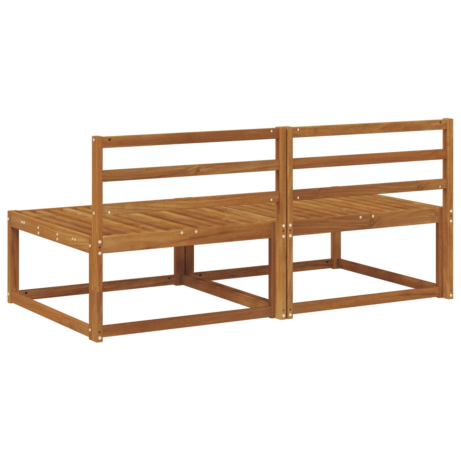 2 Stuk Buiten Midden Sofa Massief Acaciahout Naturel image 5