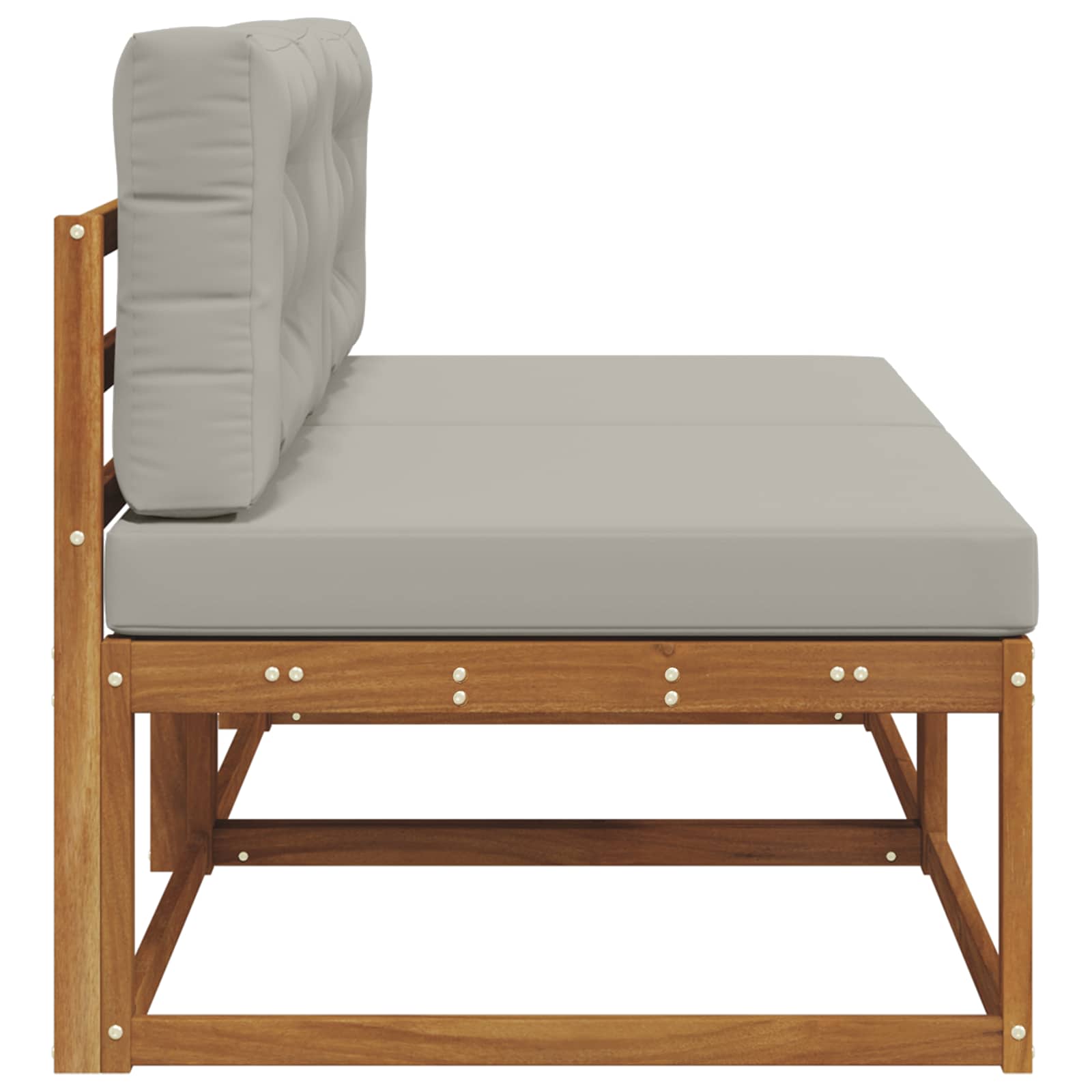 Buiten Midden Sofa met kussen 2 Stuk Naturel Massief Acaciahout image 4