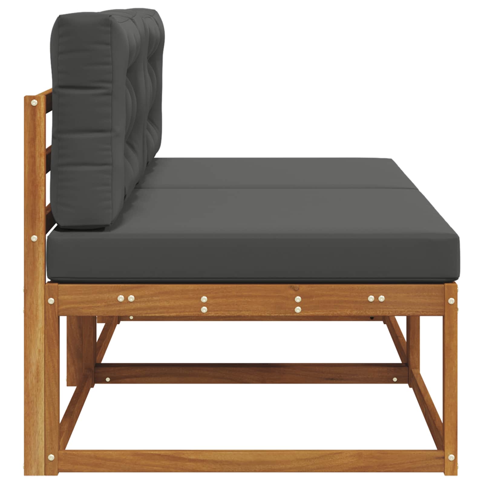 Buiten Midden Sofa met kussen 2 Stuk Naturel Massief Acaciahout image 4