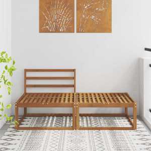 Sekcijski kavč 2 Kos Naravna Masiven les akacije