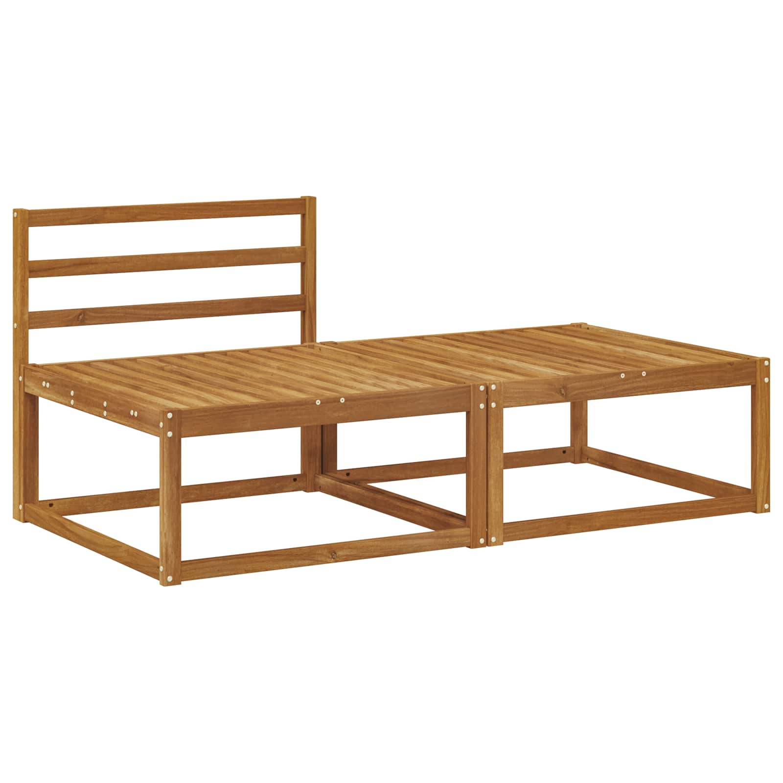 Sectie Sofa Eenheden 2 Stuk Naturel Massief Acaciahout image 2