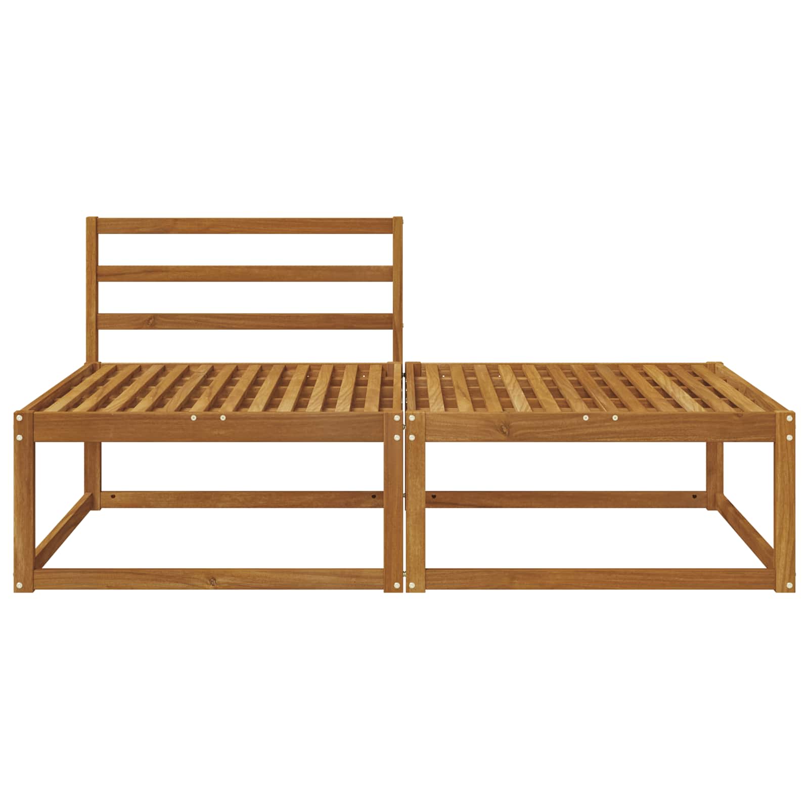 Sectie Sofa Eenheden 2 Stuk Naturel Massief Acaciahout image 3