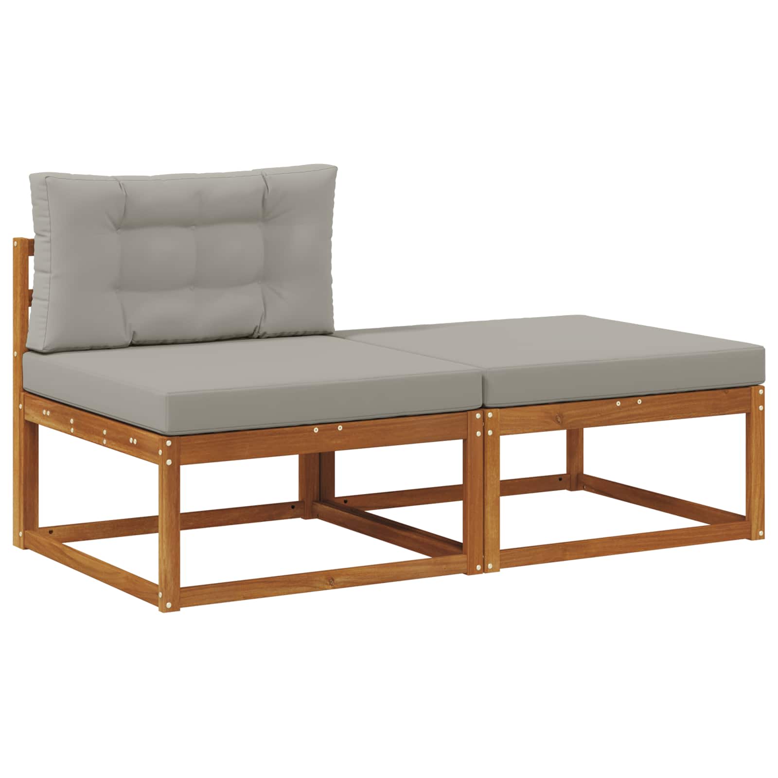 Sectie Sofa Eenheden 2 Stuk Naturel Massief Acaciahout image 2