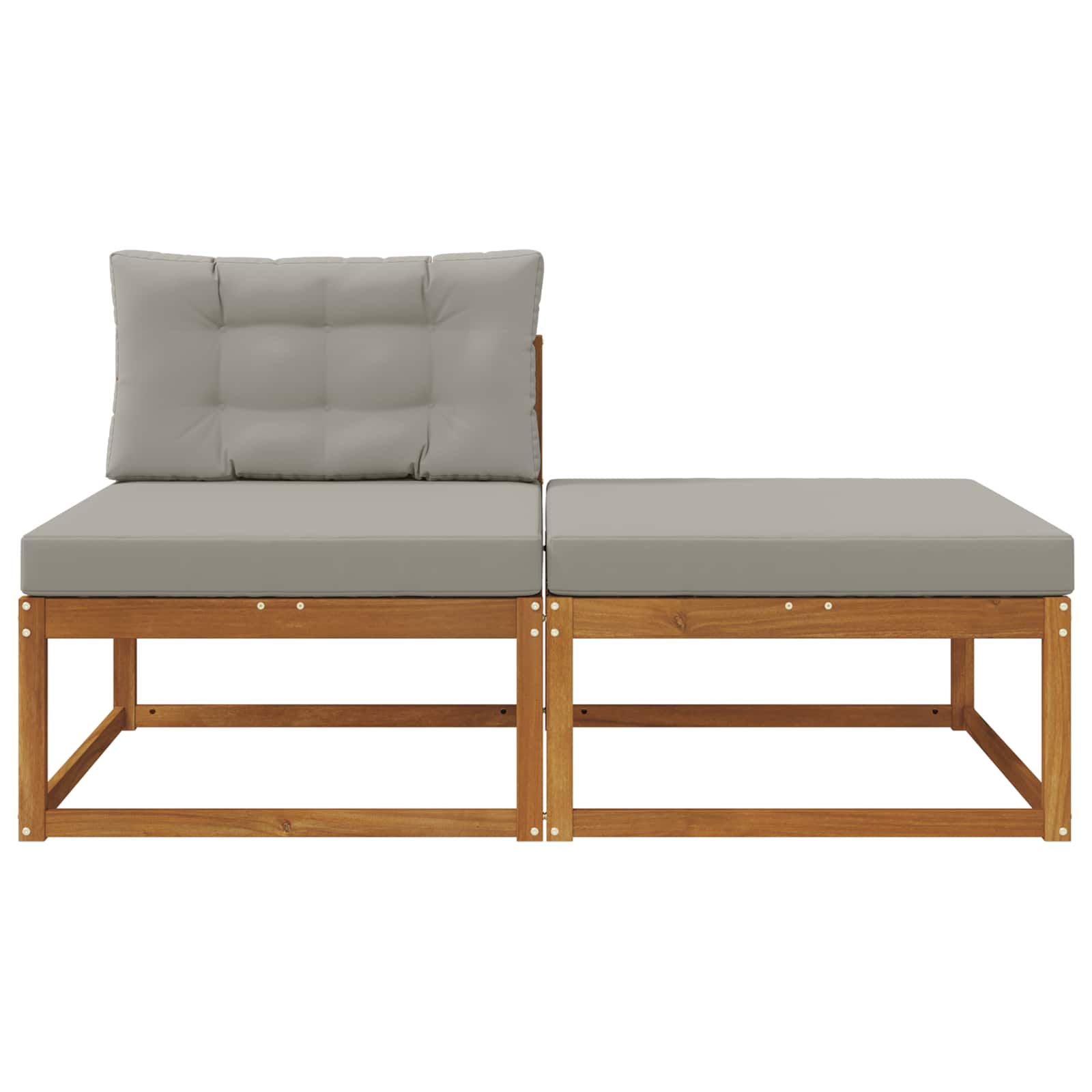 Sectie Sofa Eenheden 2 Stuk Naturel Massief Acaciahout image 3