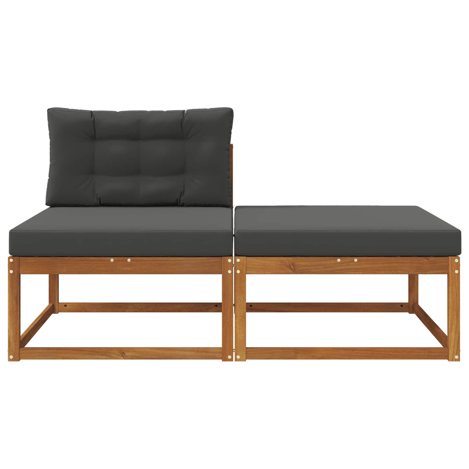 Sectie Sofa Eenheden 2 Stuk Naturel Massief Acaciahout image 3