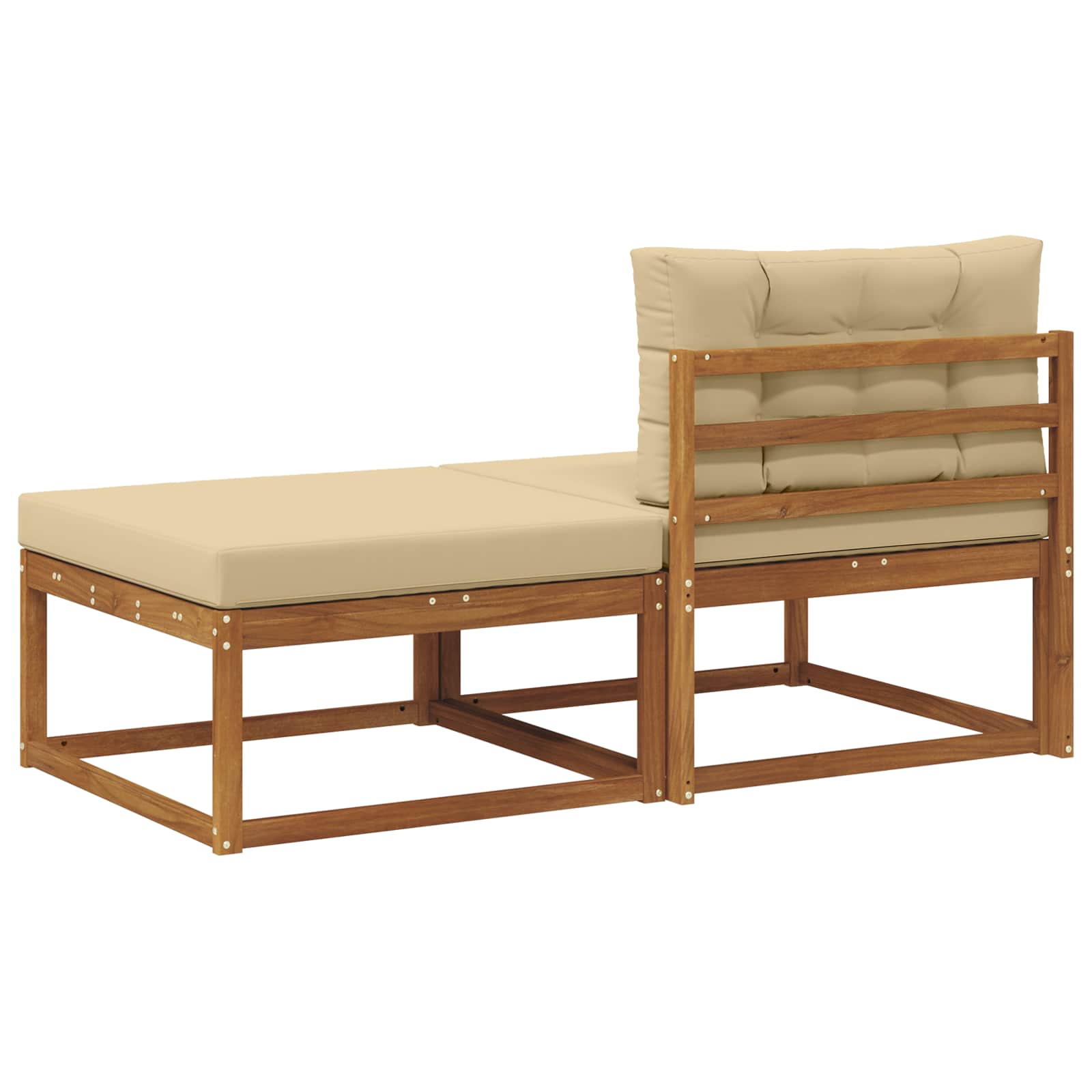 Sectie Sofa Eenheden 2 Stuk Naturel Massief Acaciahout image 5