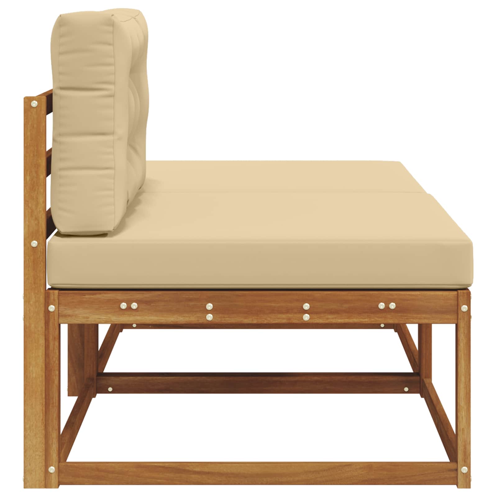 Sectie Sofa Eenheden 2 Stuk Naturel Massief Acaciahout image 4