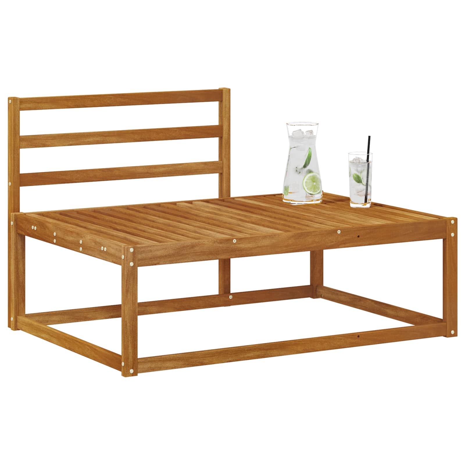 Buiten Eindbank Naturel 115 x 83 x 73 cm Massief Acaciahout image 3