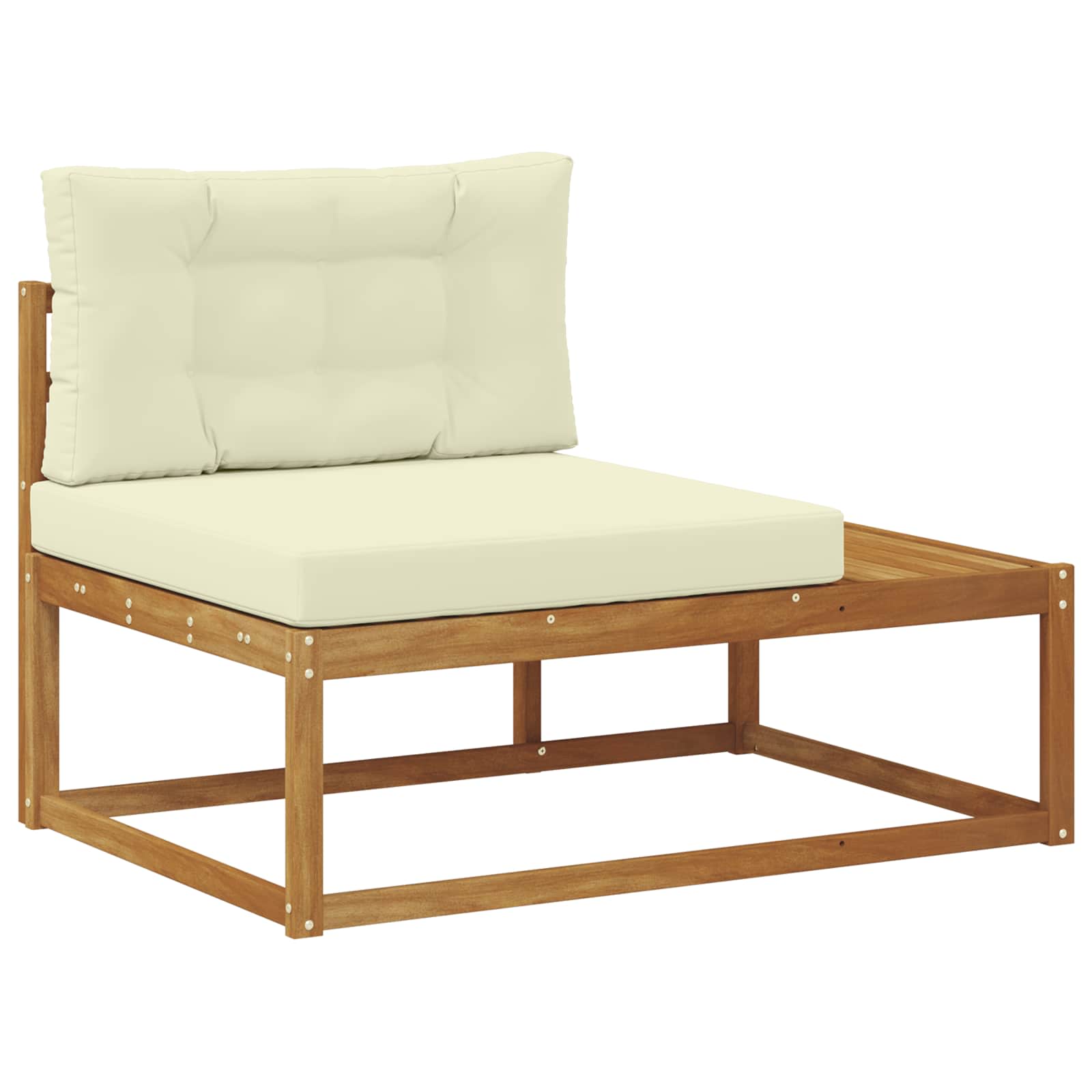 Buiten Eindbank Naturel 115 x 83 x 73 cm Massief Acaciahout image 2