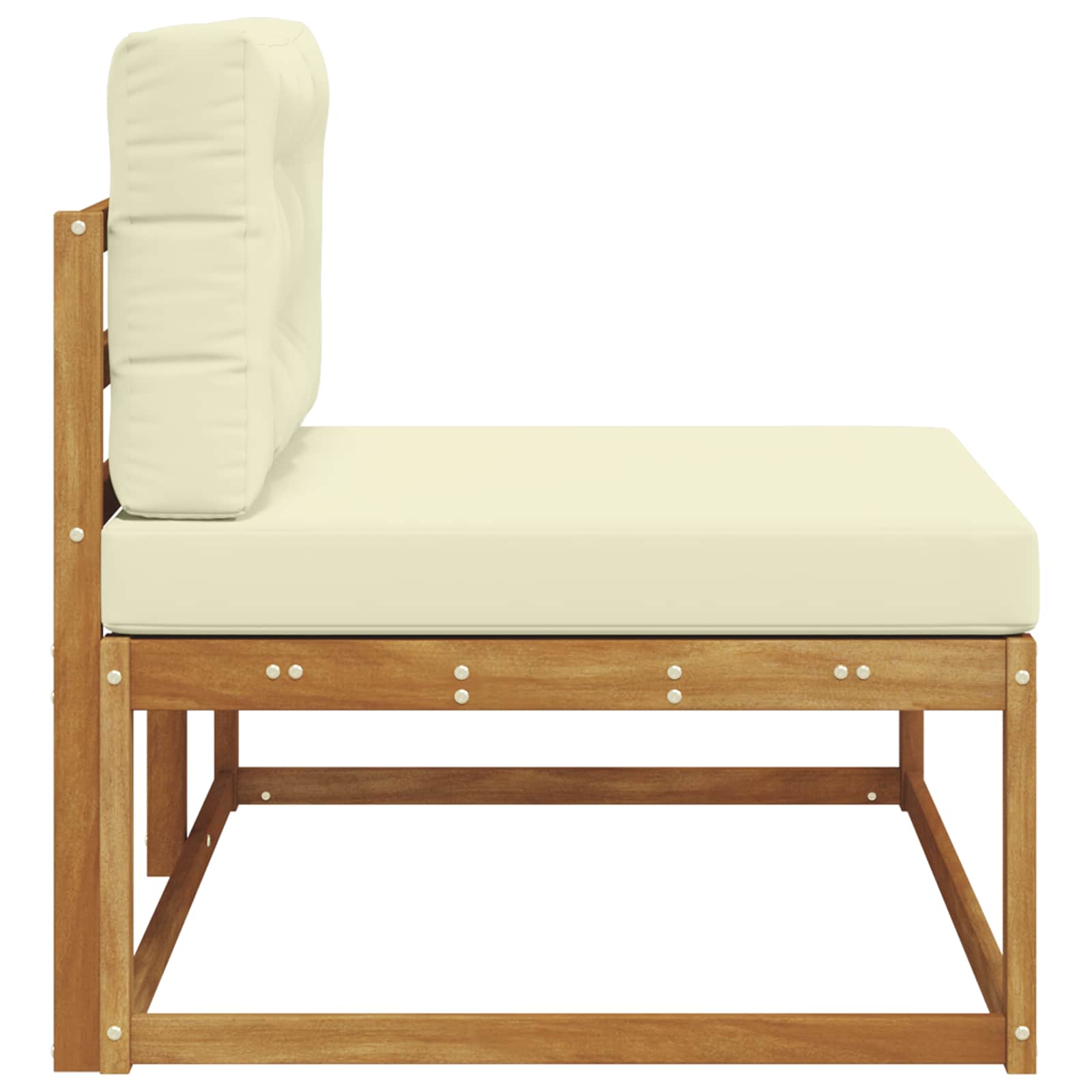 Buiten Eindbank Naturel 115 x 83 x 73 cm Massief Acaciahout image 5