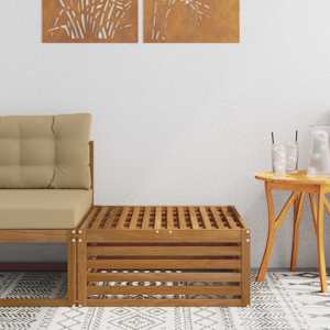 Zunanji puf Naravna 79 x 79 x 37 cm Masiven les akacije