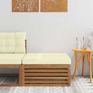 Zunanji puf Masiven les akacije Naravna