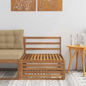 Srednji zunanji kavč Masiven les akacije Naravna